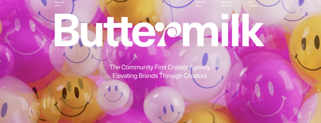 Buttermilk is a creator agency that specialise in influencer marketing 
