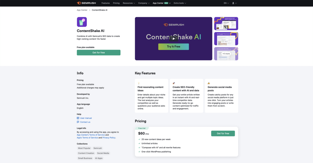 ContentShake AI is a social media marketing tools great in generating content ideas 