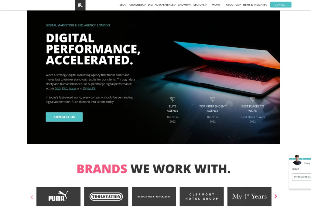Found is digital Marketing agency in the UK with great case studies