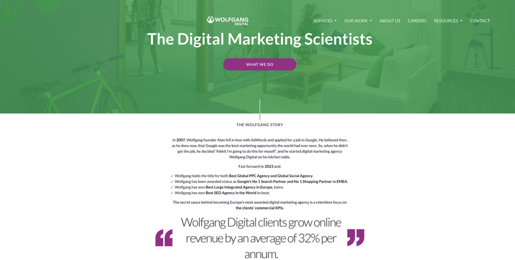 Wolfgang digital agency that specialise in revenue generation 
