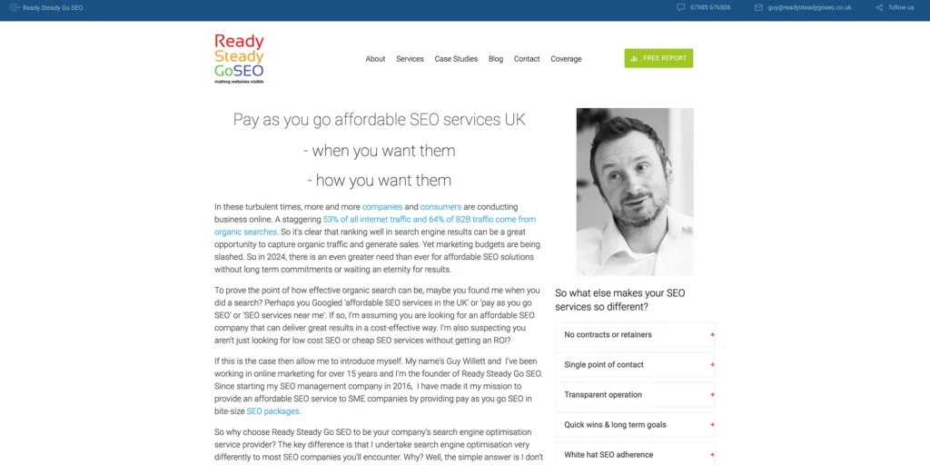 Ready Steady Go is a pay as you go SEO agency in the UK
